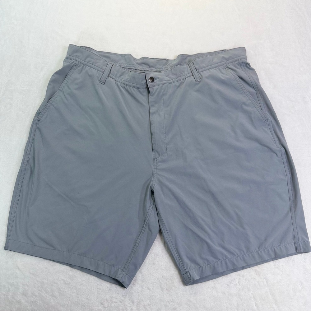 FootJoy Mens Gray Performance Golf Shorts 40 Flat Front Stretch Preppy 9" Inseam